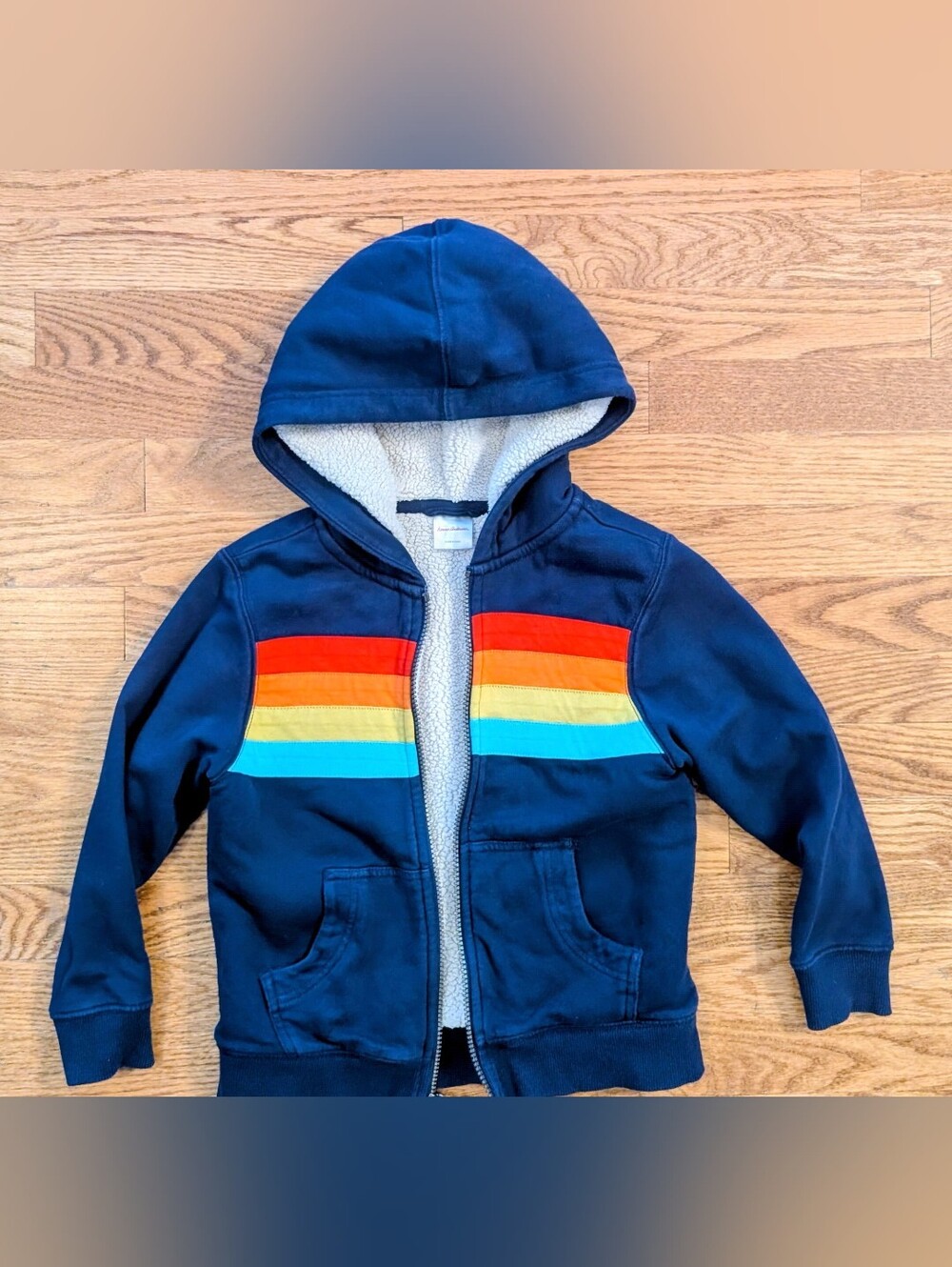 Hanna Andersson 5T EUC Sherpa Inside Jacket/Hoodie